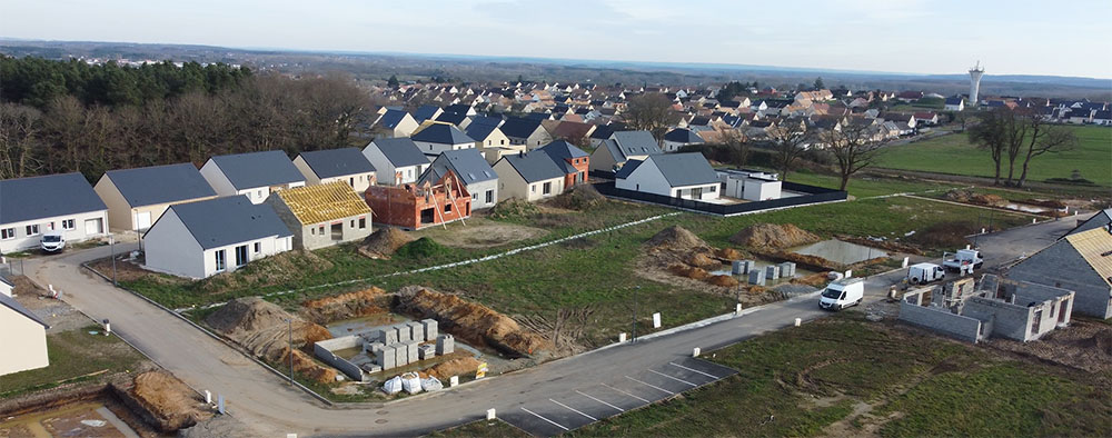 Lotissement de terrains à bâtir aménagé par LELIEVRE Immobilier La Suze sur Sarthe