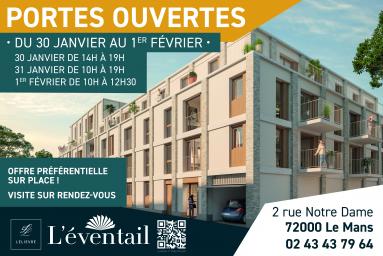 Appartements neufs à vendre au Mans 2025 : portes ouvertes résidence L'Éventail